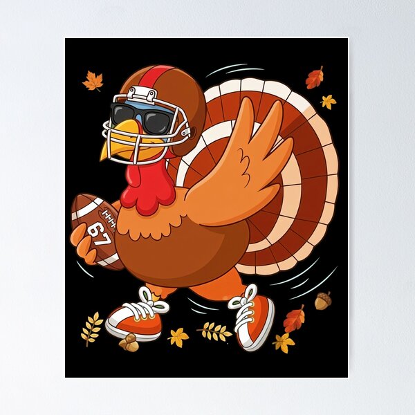 Item preview, Thanksgiving Football Turkey 67 Six Seven Cartoon designed and sold by LashondaGreen89.