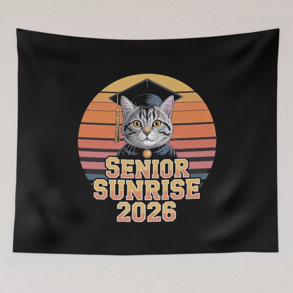Item preview, Senior Sunrise 2026 Graduation Last First Day Cat designed and sold by Libbysharts.