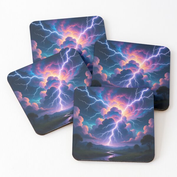 Item preview, Artistic view of a thunderstorms with lighting.  designed and sold by Nomad-Maynard.