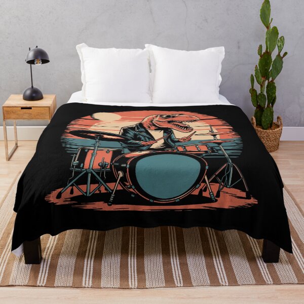Item preview, T Rex Drummer Dinosaur Playing Drums For Men Boys designed and sold by endabettyau.