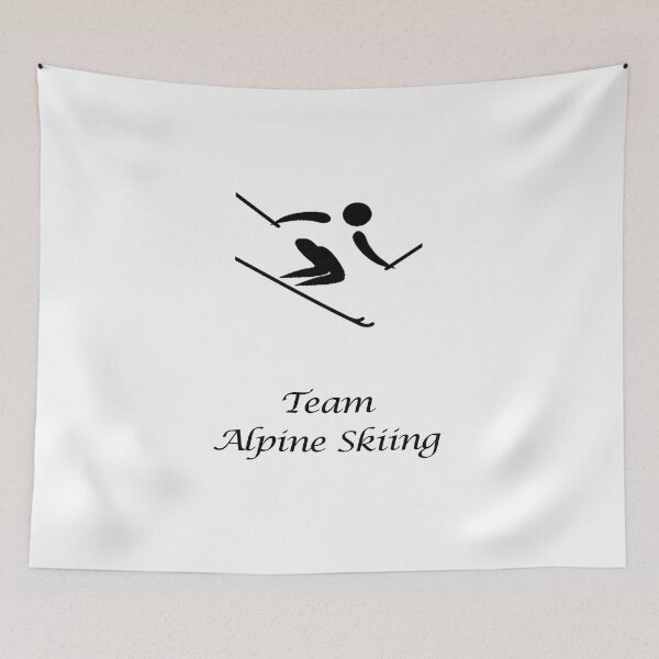 Item preview, ZPS Winter Sports Team Alpine Skiing Black designed and sold by ZaryaParx.