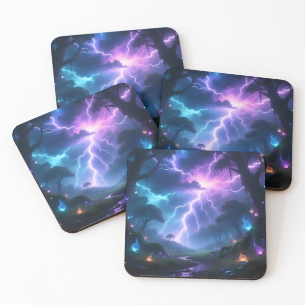 Item preview, Artistic view of a thunderstorms with lighting.  designed and sold by Nomad-Maynard.