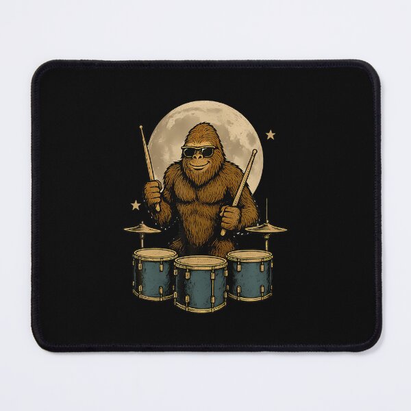 Item preview, Funner Drummer Bigfoot Playing Drums Rock Music Fan designed and sold by cordfried3h.