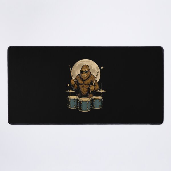 Item preview, Funner Drummer Bigfoot Playing Drums Rock Music Fan designed and sold by cordfried3h.