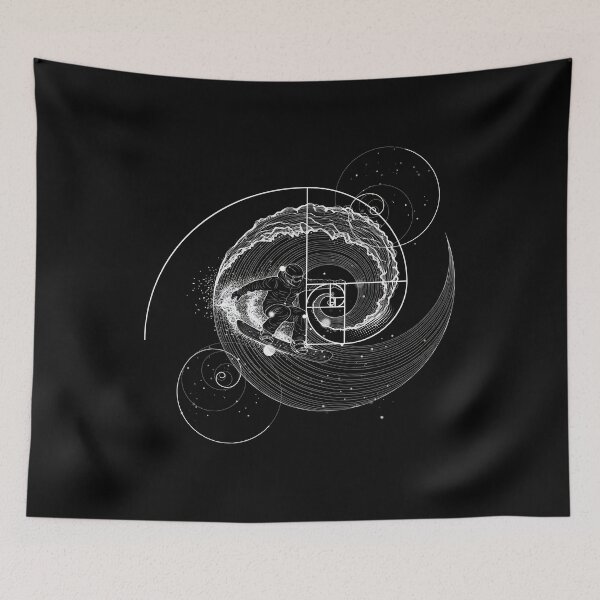 Item preview, Snowboarder Fibonacci Snowwave designed and sold by Nacho Average Designs.