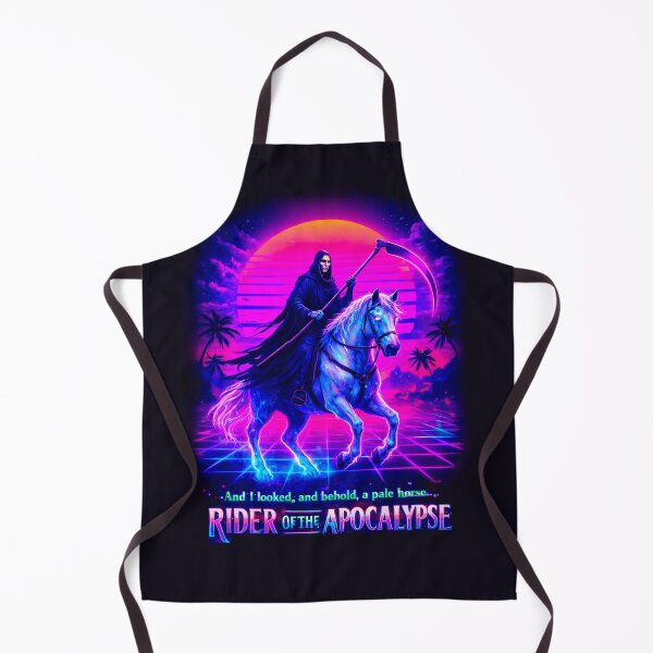 Item preview, Neon Pale Horse — Vaporwave Rider of the Apocalypse designed and sold by Sanctum Icons.