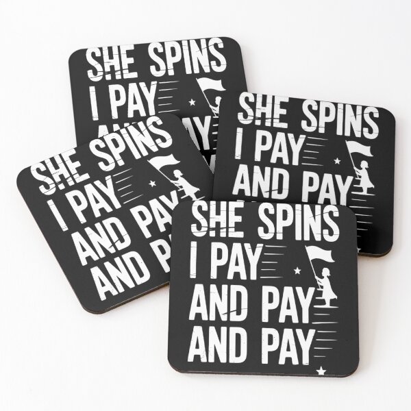 Item preview, She Spins I Pay Color Guard Dad of A Color Guard Member Dad designed and sold by Libbysharts.