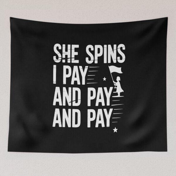 Item preview, She Spins I Pay Color Guard Dad of A Color Guard Member Dad designed and sold by Libbysharts.
