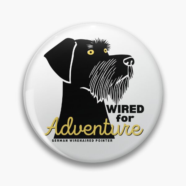 Item preview, Wired for Adventure German Wirehaired Pointer Design - Funny GWP Dog Breed Lover Gift, Hunting Pointer Silhouette Graphic, Outdoor Canine Enthusiast Art, Wirehaired Bird Dog Pride Slogan designed and sold by traciwithani.