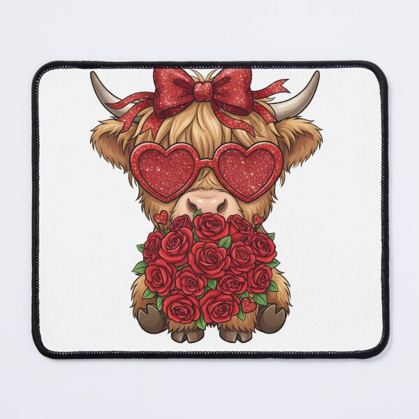Item preview, Valentine Highland Cow Heart Sunglasses Valentine designed and sold by KroghDs.