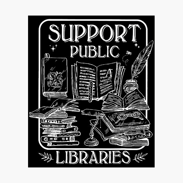 Item preview, Groovy Support Your Local Library Book Reader Lover Bookworm designed and sold by mischwpwarso.
