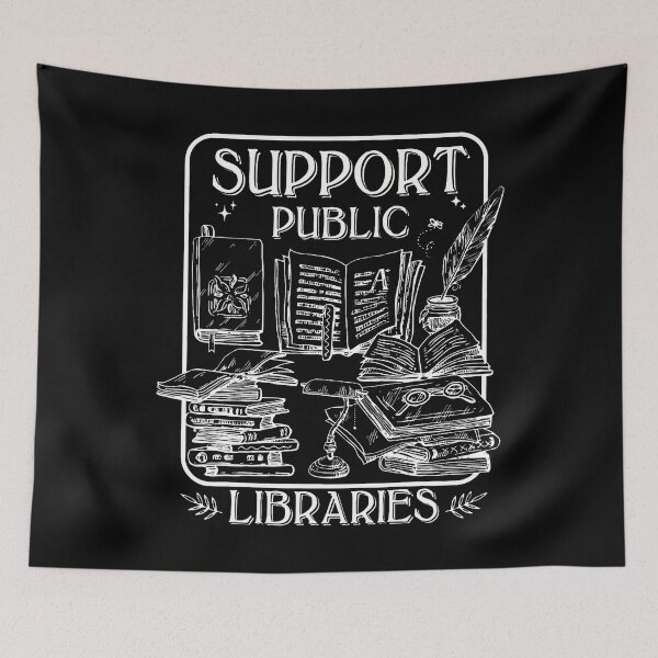 Item preview, Groovy Support Your Local Library Book Reader Lover Bookworm designed and sold by mischwpwarso.