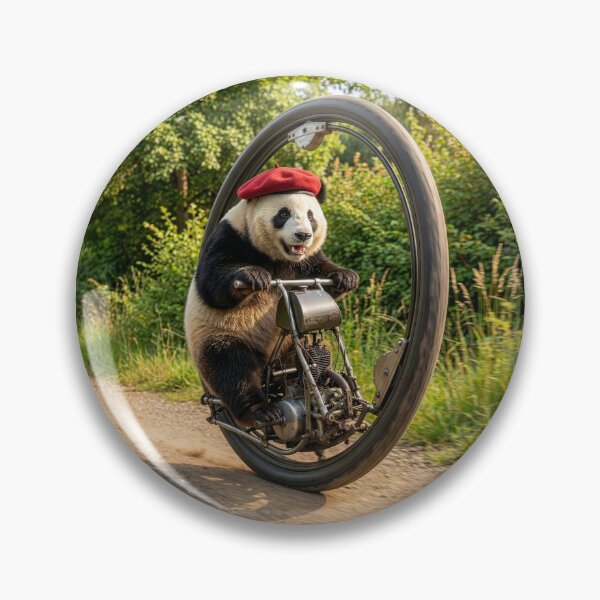 Item preview, Panda on a Monowheel Motorcycle designed and sold by Tridentulus.