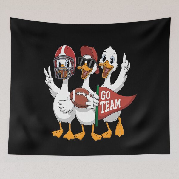Item preview, Silly Goose Duck Football Game Day Go Cheer Red designed and sold by Tatianamiobi.
