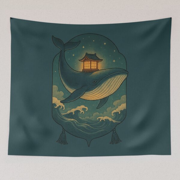 Item preview, Whale Lantern Drifting Through Night designed and sold by EdvvinStudios.