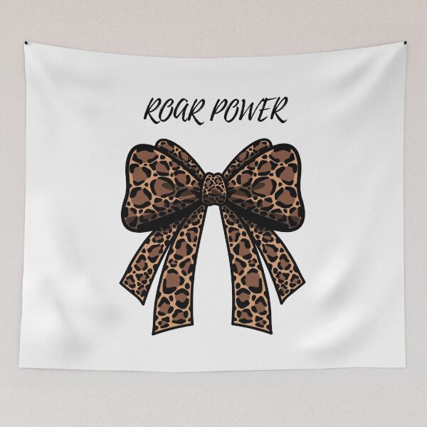 Item preview, Leopard Print Bow Typography Design designed and sold by Kari2023.