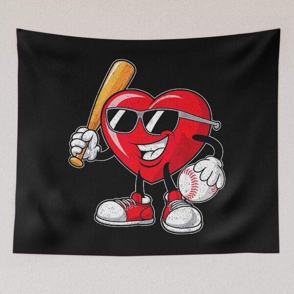 Item preview, Heart Baseball Player Funny Sports Lover designed and sold by MerchDeviant.