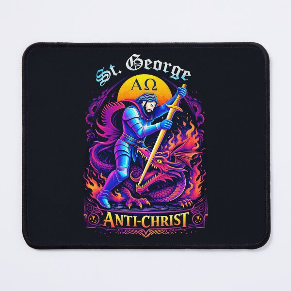 Item preview, St. George vs. the Dragon — Neon Icon Slayer designed and sold by Sanctum Icons.