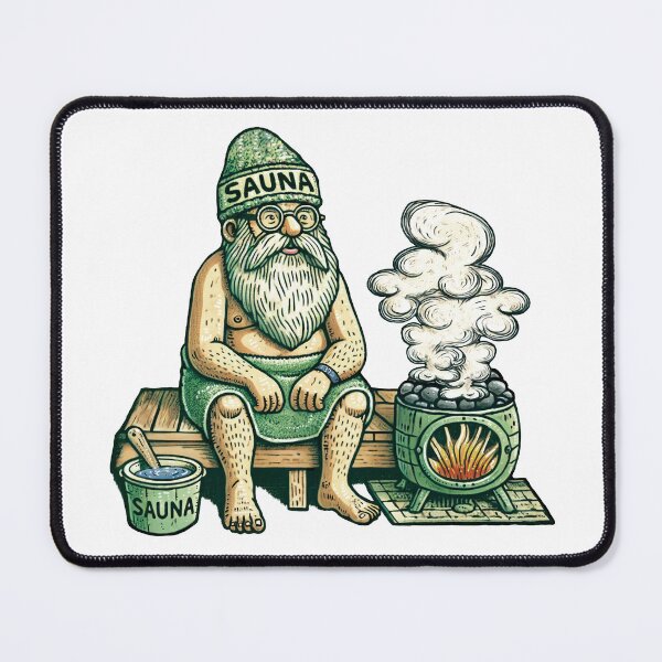 Item preview, Sauna Grandpa - Steam & Serenity designed and sold by WABISABIMOMENTS.