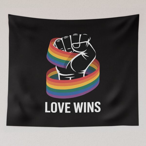 Item preview, LGBT Gay Pride, Protest Hand, Love Wins designed and sold by DarioRosales.