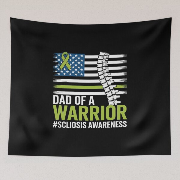 Item preview, Dad Of A Scoliosis Warrior Dad US Flag Scoliosis Dad designed and sold by Rrettgison.
