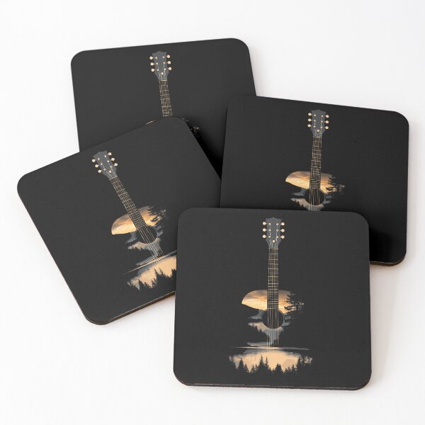 Item preview, Sunset Acoustic Guitar Scenic Nature Art designed and sold by heupelipocko.