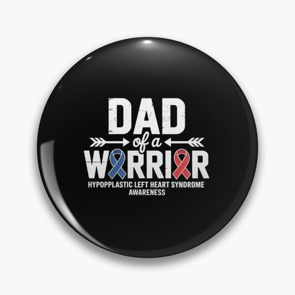 Item preview, Dad Of A Warrior Red & Blue Ribbon HLHS Awareness designed and sold by Rrettgison.