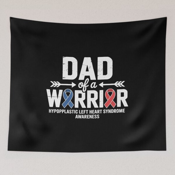 Item preview, Dad Of A Warrior Red & Blue Ribbon HLHS Awareness designed and sold by Rrettgison.