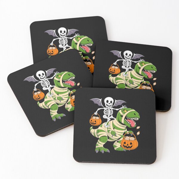 Item preview, Skeleton Riding Mummy Dinosaur T rex Halloween Pumpkin Gifts designed and sold by HORIZBoutique.