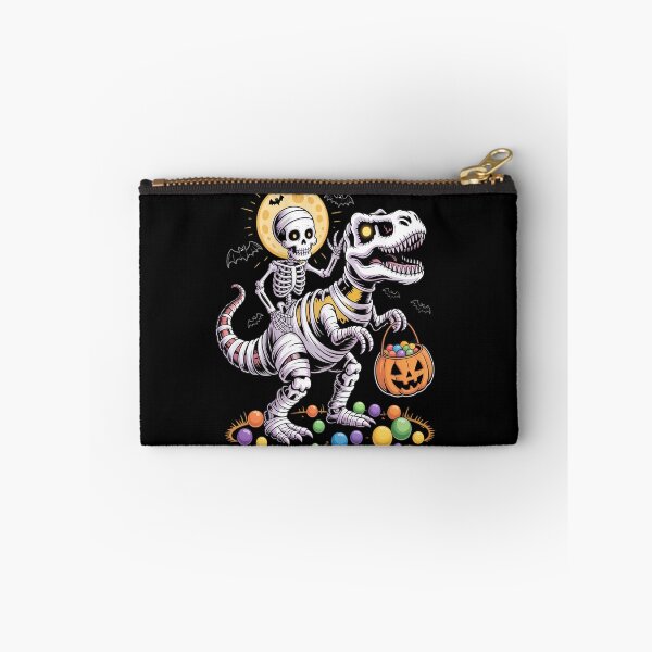 Item preview, Skeleton Riding Mummy Dinosaur T-Rex Halloween Pumpkin designed and sold by HORIZBoutique.