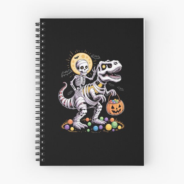 Item preview, Skeleton Riding Mummy Dinosaur T-Rex Halloween Pumpkin designed and sold by HORIZBoutique.