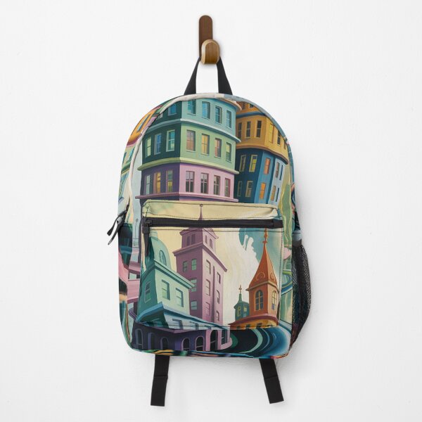 Item preview, A surrealist painting,impossible city. designed and sold by Lilashakti ⭐️ ⭐️ ⭐️ ⭐️ ⭐️.