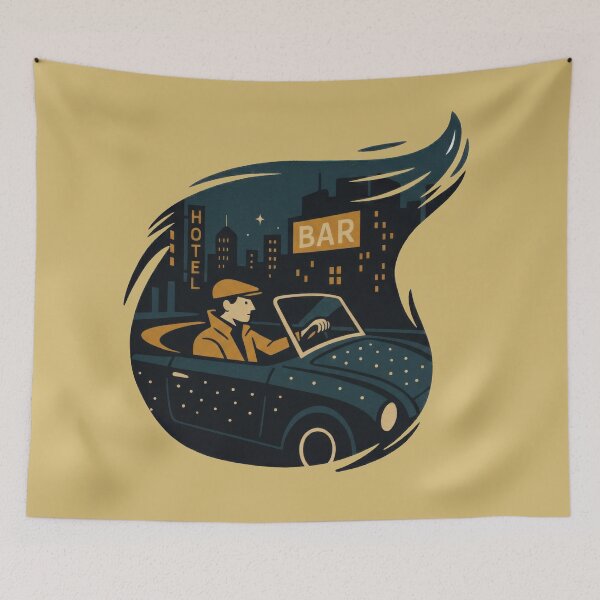 Item preview, Night Drive Through Neon Silence designed and sold by EdvvinStudios.
