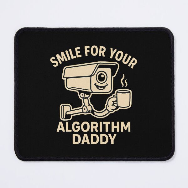 Item preview, Smile For Your Algorithm Daddy - Fun Cartoon Security Camera designed and sold by bambiai.