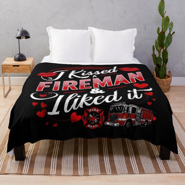 Item preview, I Kissed A Fireman & I Liked It Valentine's Day Firefighter designed and sold by MerchDeviant.