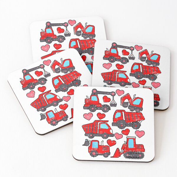 Item preview, Valentine's Day Trucks And Hearts Construction Vehicle Lover designed and sold by MerchDeviant.