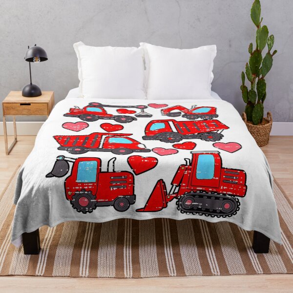 Item preview, Valentine's Day Trucks And Hearts Construction Vehicle Lover designed and sold by MerchDeviant.