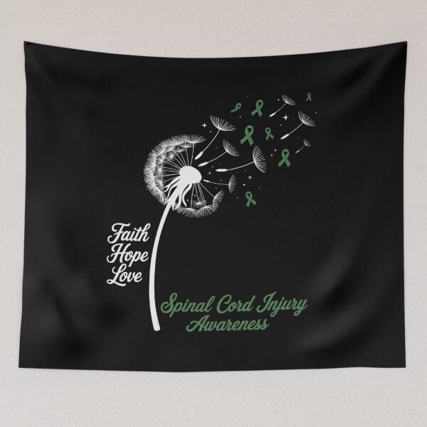 Item preview, Dandelion Faith Hope Love Spinal Cord Injury Awareness Flow designed and sold by Rrettgison.