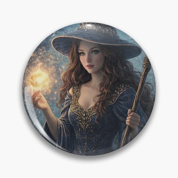 Item preview, Beautiful Witch Wizard night forest owl magic vintage designed and sold by VanillaBlueSky.