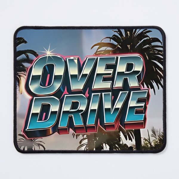 Item preview, Synthwave "Overdrive" with Palm Trees and Burnt Vintage Style designed and sold by ITz Shop.
