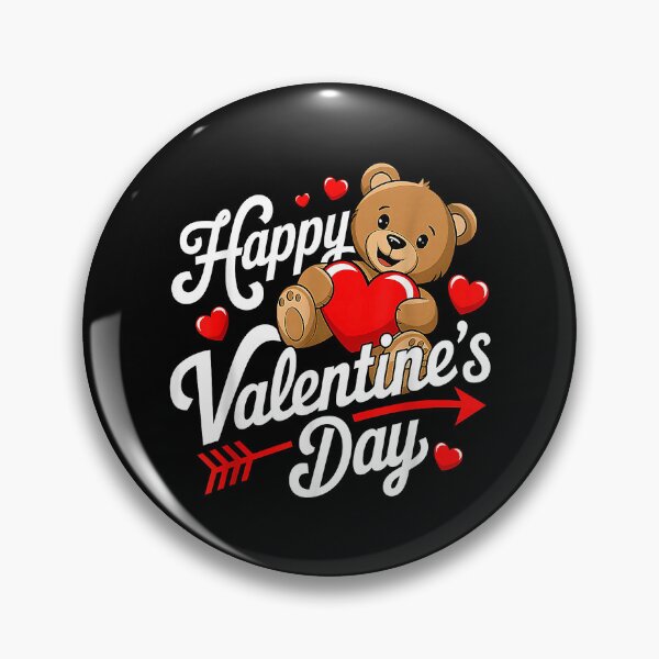 Item preview, Happy Valentine's Day Teddy Bear Heart designed and sold by MerchDeviant.
