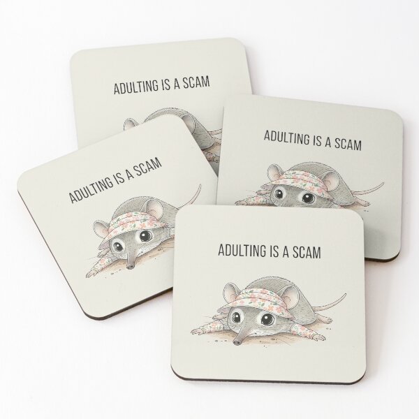 Item preview, Urban Life of the Country Elephant Shrew, "ADULTING IS A SCAM" designed and sold by Virtual-Studio-Geebaki.
