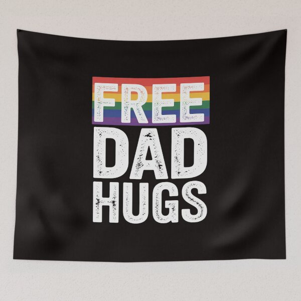 Item preview, Mens Free Dad Hugs LGBT Supports Happy Pride Month designed and sold by cherylbartlett.