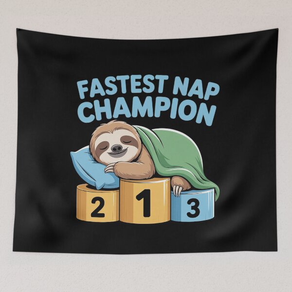 Item preview, Sleepy Sloth Fastest Nap Champion designed and sold by HORIZBoutique.