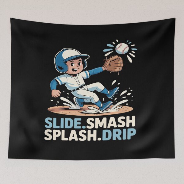 Item preview, Slide Smash Splash Drip Baseball Boys Home Plate Ice Cream designed and sold by HORIZBoutique.
