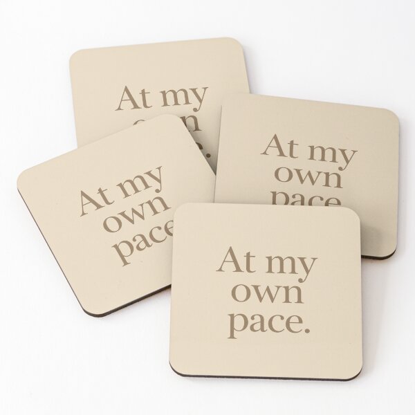 Item preview, At My Own Pace – Slow Living Minimal Quote designed and sold by Irene Catchmind.