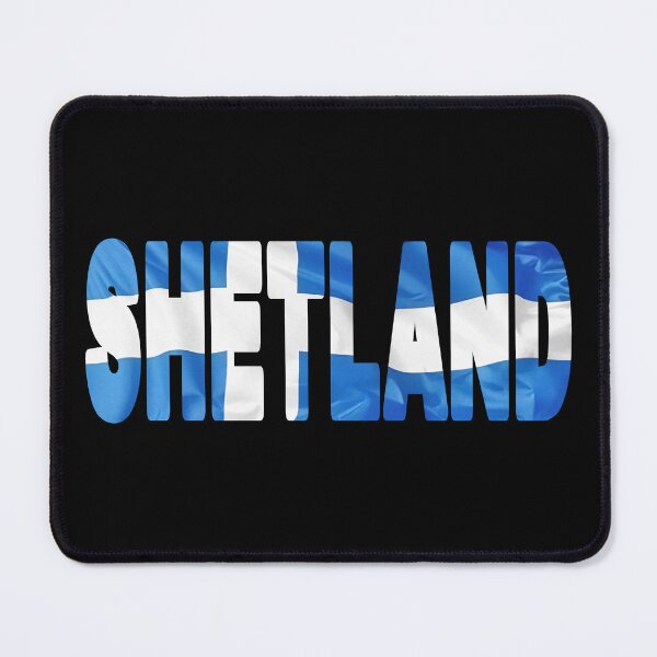Item preview, SHETLAND - Flag Flying in Wind cut to Letters Souvenir Sticker Shirt designed and sold by Adam Gormley.