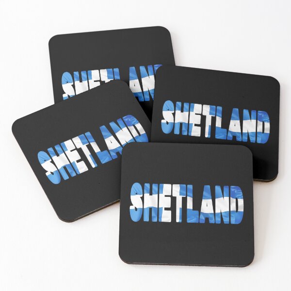 Item preview, SHETLAND - Flag Flying in Wind cut to Letters Souvenir Sticker Shirt designed and sold by Adam Gormley.