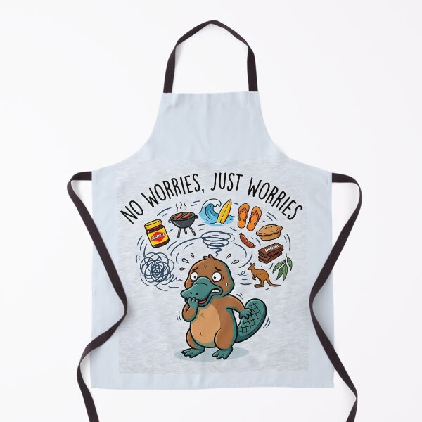 Item preview, No Worries... Just Worries – Anxious Platypus Pun Tee designed and sold by RustyDownUnder.
