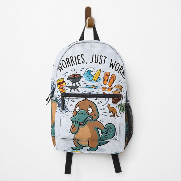 Item preview, No Worries... Just Worries – Anxious Platypus Pun Tee designed and sold by RustyDownUnder.